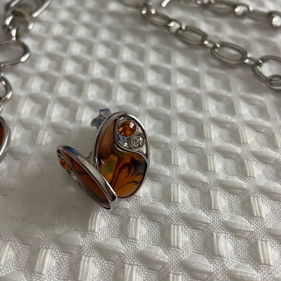 Vintage Butler Silvertone Necklace & Earrings - Picture 12 of 15